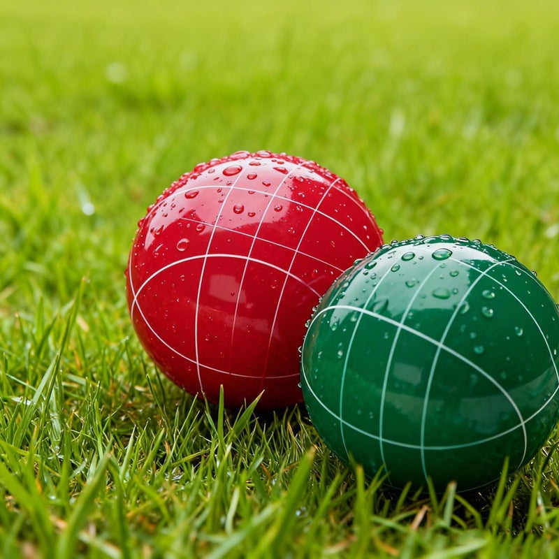 Pointyard Bocce Ball Set, 90mm Resin Bocce Ball Set with 8 Resin Bocce Balls/1 Pallino/Nylon Zippered Bag/Measuring Tape - Outdoor Lawn Games for Adults Family/Yard/Beach Game - Image 5